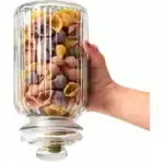 ΒΑΖΟ ΓΥΑΛΙΝΟ ΡΙΓΕ ΜΕ ΚΑΠΑΚΙ 1300ml - Image 2