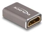 DELOCK αντάπτορας HDMI 60078 με Ethernet, 8K/60Hz, μεταλλικός, γκρι - Image 2