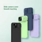 NILLKIN θήκη CamShield Silky Silicone για iPhone 15 Pro, μπλε - Image 2