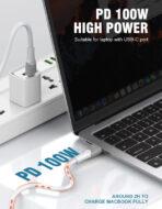 LDNIO καλώδιο USB-C σε USB-C LC601C, 100W PD, 1m, γκρι - Image 2