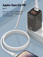 LDNIO καλώδιο Lightning σε USB-C LC861I, 30W PD, 1m, γκρι - Image 2