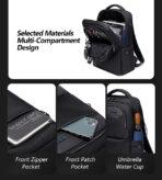ARCTIC HUNTER τσάντα πλάτης B00477 με θήκη laptop 15.6", μαύρη - Image 2