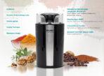 BRUNO μύλος άλεσης καφέ BRN-0094, 200W, inox-μαύρο - Image 2