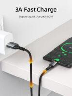CABLETIME καλώδιο USB σε USB-C CT-AMCM3A, 15W, 1m, μαύρο - Image 2