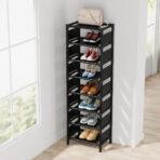 HOME USE υφασμάτινη παπουτσοθήκη HUH-0132, 7 θέσεων, 33x28x128cm, γκρι - Image 2