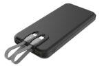 POWERTECH power bank με καλώδια και οθόνη PT-1135 10000mAh, 22.5W, μαύρο - Image 2