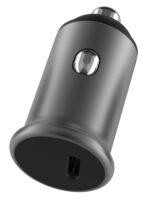 POWERTECH φορτιστής αυτοκινήτου PT-1147, USB-C, 30W PD, γκρι - Image 2