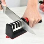 Ακονιστήρι μαχαιριών TOOL-0080, 4 επιπέδων, μαύρο & κόκκινο - Image 2