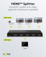 GOOBAY HDMI splitter 58482, 4 σε 1, 4K/30Hz, μαύρο - Image 2