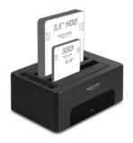 DELOCK docking station 64187, clone/erase function, 2x SSD/HDD, 5Gb/s - Image 2