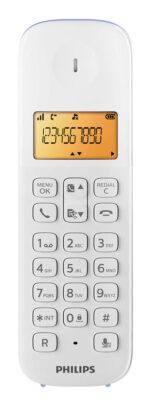 PHILIPS ασύρματο τηλέφωνο D1601S-34, με ελληνικό μενού, λευκό-μπλε - Image 2