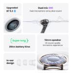 USAMS earphones με θήκη φόρτισης US-XD19, TWS, ENC, Φ13mm, μαύρα - Image 2