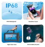 USAMS αδιάβροχη θήκη smartphone US-YD012, έως 6.7", IPX8, μαύρη - Image 2
