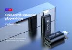 CELEBRAT αντάπτορας Lightning σε USB-C CA-03, 2A, 480Mbps, μαύρος - Image 2