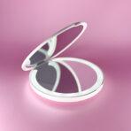 HOME USE καθρέφτης χειρός HUH-0184 με LED φως, 1x/3x zoom 180mAh, λευκός - Image 2