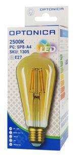 OPTONICA LED λάμπα ST64 1305, 8W, 2500K, E27, 700lm - Image 2