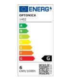 OPTONICA LED λάμπα G45 1402, 5.5W, 4500K, E14, 450lm - Image 2