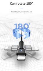 USAMS καλώδιο Lightning σε USB US-SJ476, περιστρεφόμενο, 10.5W 1m, μαύρο - Image 2