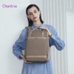 CHANTRIA γυναικεία τσάντα πλάτης CB00639 με θήκη laptop 14", 12.5L, χακί - Image 2
