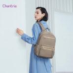 CHANTRIA γυναικεία τσάντα πλάτης CB00649 με θήκη laptop 14", 14.3L, χακί - Image 2