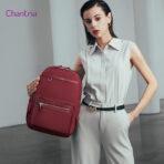 CHANTRIA γυναικεία τσάντα πλάτης CB00649 με θήκη laptop 14", 14.3L, κόκκινη - Image 2