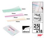 MP αυτοκόλλητα χαρτάκια σημειώσεων PN351-03, διάφανα, 75x12/6mm, 450τμχ - Image 2