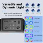 JYX φορητό ηχείο T19-T με 2x μικρόφωνα, 18W, 3000mah, LED, μαύρο - Image 2