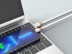 CELEBRAT καλώδιο USB-C σε USB CB-33C, flat, 15W, 1m, λευκό - Image 2