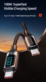 USAMS καλώδιο USB Type-C US-SJ546, 100W/5A, 1.2m, μαύρο - Image 2