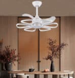 POWERTECH ανεμιστήρας οροφής HLL-0173 με LED φως, 96W, Φ55x35cm, λευκός - Image 2