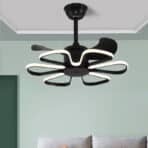POWERTECH ανεμιστήρας οροφής HLL-0174 με LED φως, 96W, Φ55x35cm, μαύρος - Image 2