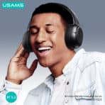 USAMS headphones YG23, ασύρματα & ενσύρματα, Φ40mm, 300mAh, μαύρα - Image 2