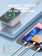LDNIO σταθμός φόρτισης AW004, USB-C/3x USB/wireless, 32W, PD/QC, λευκός - Image 2