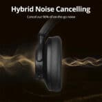 TRONSMART headphones Sounfii Q20S, ασύρματα & ενσύρματα, Hybrid ANC, Φ40mm, 500mAh, μαύρα - Image 2