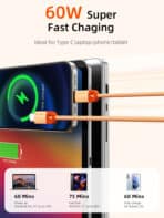 CABLETIME καλώδιο USB-C CT-CM60-PBW, 60W PD, 480Mbps, 0.25m, μπλε - Image 2