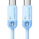CABLETIME καλώδιο USB-C CT-CM60-PBW, 60W PD, 480Mbps, 0.25m, μπλε