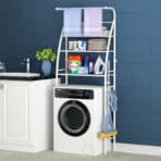 HOME USE ραφιέρα μπάνιου HUH-0222 με 3 ράφια, μεταλλική, 65x25x175cm, λευκή - Image 2