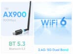 POWERTECH ασύρματος USB αντάπτορας δικτύου PT-1386, 900Mbps WiFi 6, Bluetooth 5.3 - Image 2