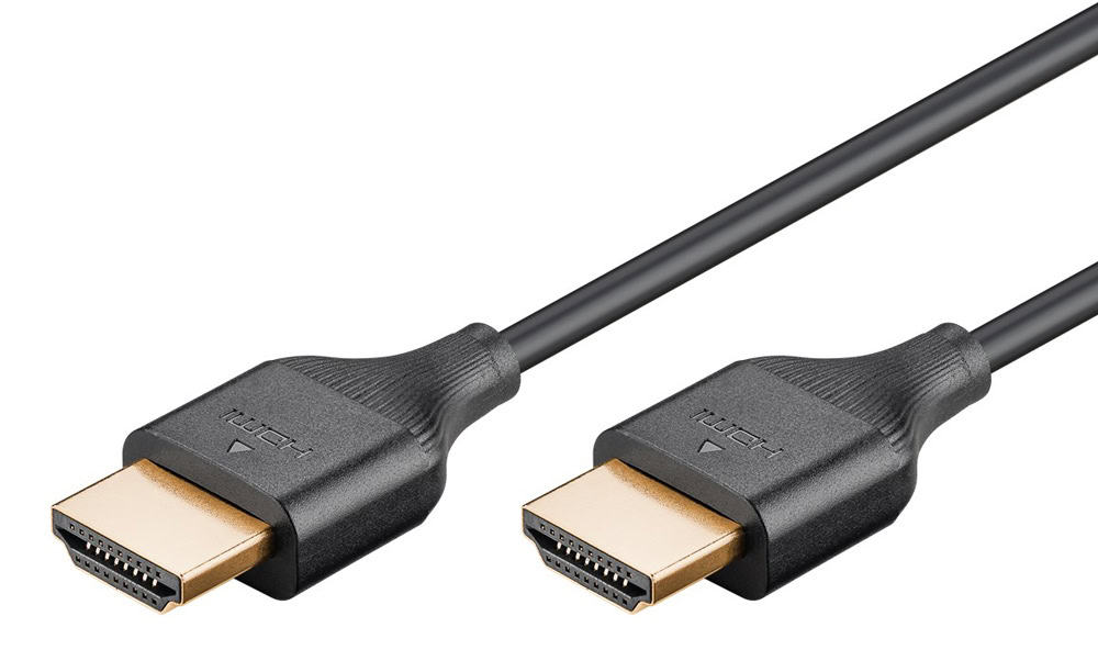 75293 GOOBAY καλώδιο HDMI 75293 με Ethernet, slim, 4K/60Hz, 18 Gbps, 1m, μαύρο - Image 1