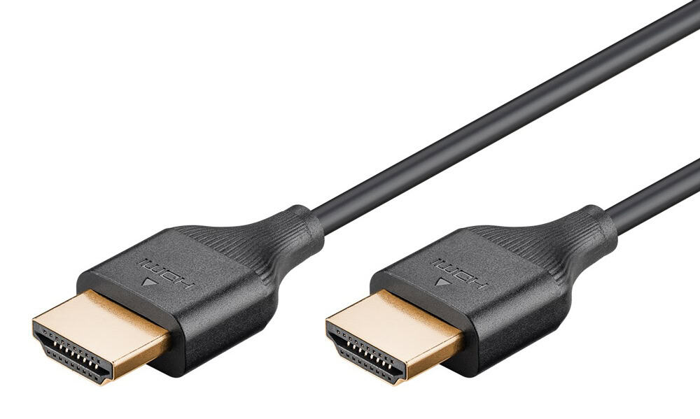 75297 GOOBAY καλώδιο HDMI 75297 με Ethernet, slim, 8K/60Hz, 48 Gbps, 0.5m, μαύρο - Image 1