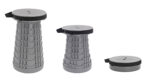 POWERTECH πτυσσόμενο καρεκλάκι HUH-0231, αντοχή έως 250kg, 25.5x45cm, γκρι - Image 2