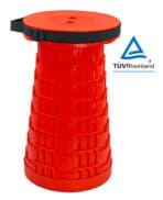 POWERTECH πτυσσόμενο καρεκλάκι HUH-0233, αντοχή έως 250kg, 25.5x45cm, κόκκινο