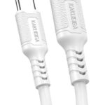 KAKUSIGA καλώδιο USB-C σε USB-C KSC-984, σιλικόνης, 60W, 480Mbps, 1m, λευκό