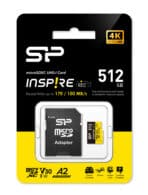 SILICON POWER κάρτα μνήμης microSDXC Inspire, 512GB, UHS-I U3 A1 V30 - Image 2