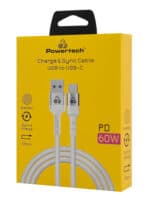 POWERTECH καλώδιο USB-C σε USB PTR-0160, 60W, 480Mbps, 1m, λευκό - Image 2