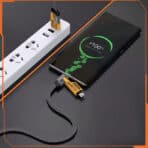 POWERTECH καλώδιο USB-C/USB σε USB-C/Lightning PTR-0164, 65W, 480Mbps, 1m, μαύρο - Image 2