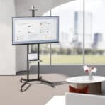 BRATECK βάση τηλεόρασης δαπέδου T1042T, 37-70", έως 45kg, με ράφια & ροδάκια - Image 2