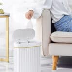 HOME USE κάδος απορριμμάτων HUH-0227, αυτόματο άνοιγμα, 9lt, λευκός - Image 2