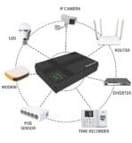 POWERTECH mini DC UPS PT-1435, 36W, 10400mAh, 3x DC, USB/LAN/POE, μαύρο - Image 2
