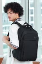GOLDEN WOLF τσάντα πλάτης GB00711 με θήκη laptop 15.6", 27L, μαύρη - Image 2